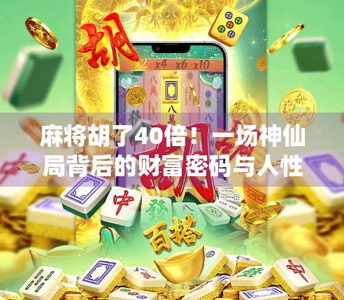 麻将胡了40倍！一场神仙局背后的财富密码与人性博弈