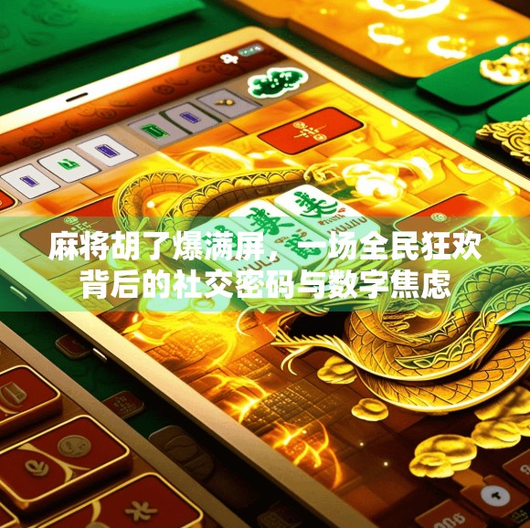 麻将胡了爆满屏，一场全民狂欢背后的社交密码与数字焦虑